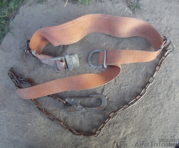 Пояс монтажный , строп из металлической цепи  б/у  - Изображение #1, Объявление #1279880