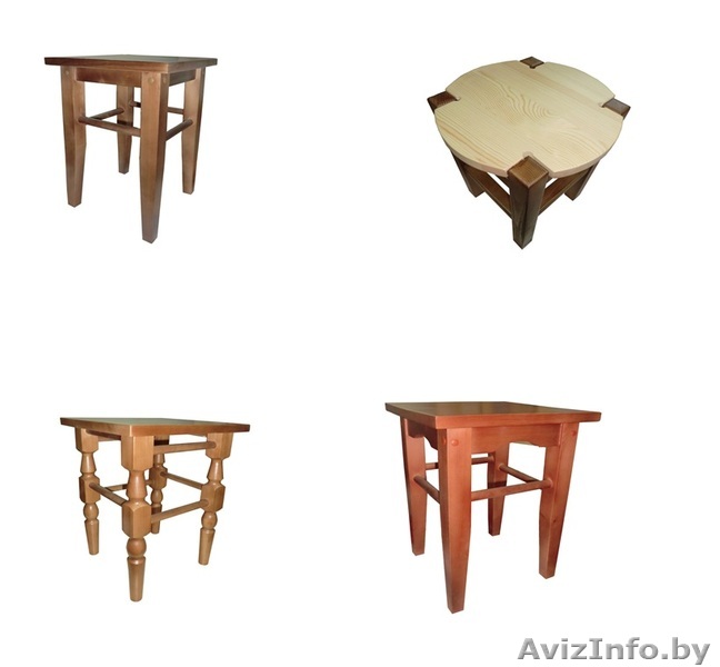 ТАБУРЕТ ДЕРЕВЯННЫЙ (ИЗ МАССИВА СОСНЫ) - Изображение #1, Объявление #1431486
