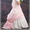 бело- розовое свадебное платье #92684