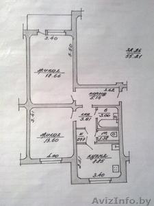 2-комнатная квартира, пер. 1-ый Тираспольский, 55/32,5/9 кв. м. - Изображение #1, Объявление #887237