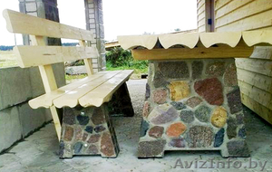 Комплект тумб для уличного стола с двумя скамейками - Изображение #1, Объявление #926242
