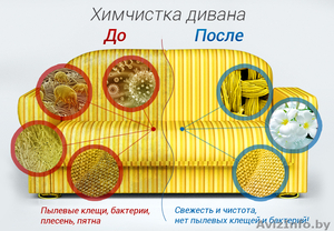 Химчистка мягкой мебели на дому  в  Молодечно.