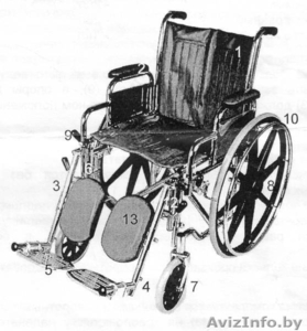 Кресло – коляска инвалидная складная производства США - Изображение #3, Объявление #1119230