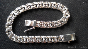 Изделия из серебра для мужчин.цепочка и браслет,бу. - Изображение #2, Объявление #1213932