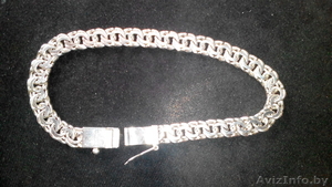Изделия из серебра для мужчин.цепочка и браслет,бу. - Изображение #3, Объявление #1213932