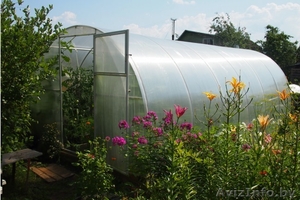 Теплицы поликарбонат. Труба 40х20. Шаг 67 см.