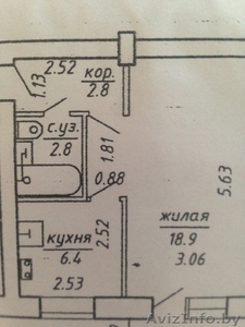 Однокомнатная квартира г. Витебск, ул. Фрунзе дешево - Изображение #1, Объявление #1637818