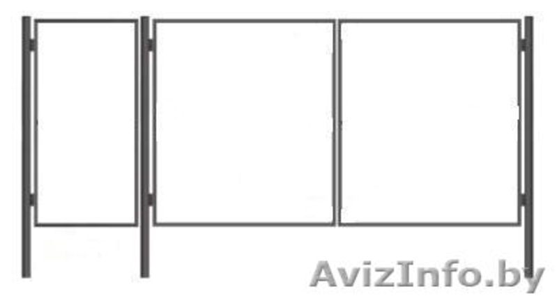 Ворота и калитки с сеткой,прутьями - Изображение #1, Объявление #1359822