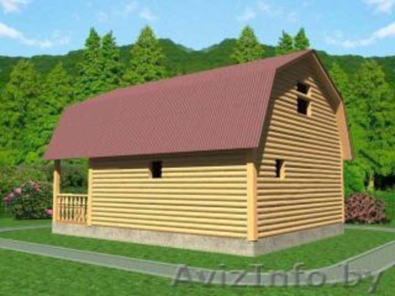 Дом/Баня сруб из бруса 6х8 установка в Докшицком районе - Изображение #3, Объявление #1631727